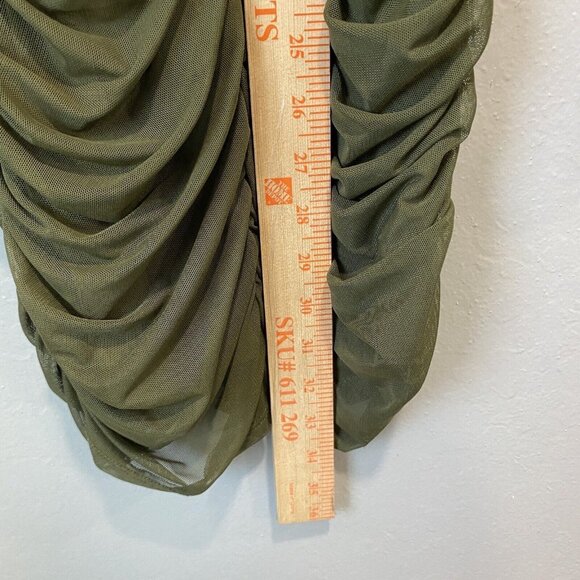 fashion nova womens dress small scrunched bodycon s dark club fitted ci - Picture 11 of 11